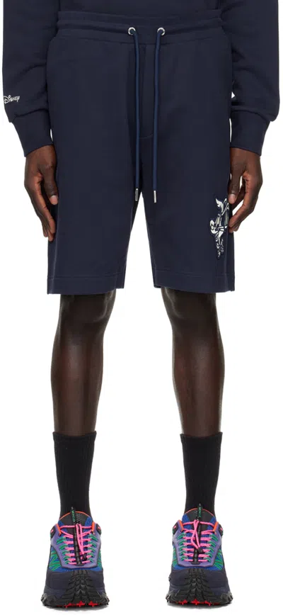 Moncler Navy Roger Rabbit Shorts In 742 Navy