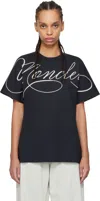 Moncler Navy S/s Logo T-shirt In 778 Blue