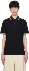 Moncler Polo Man In 77x - Black Navy