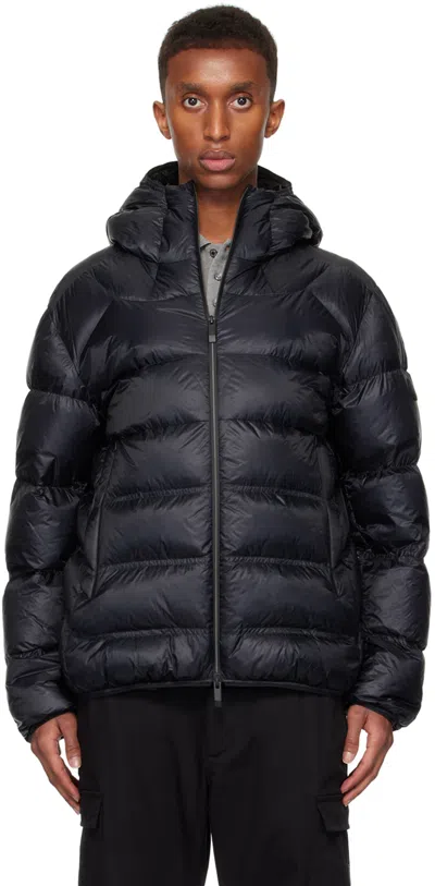 Moncler Logo-patch Hooded Jacket In Black