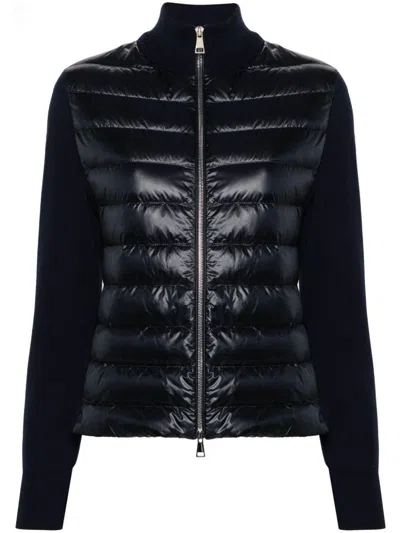 Moncler Navy Women's Outerwear For Ss24 In Blue