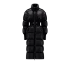 Moncler Neek Long Down Jacket Black Size 1 In Black