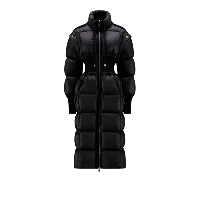 Moncler Neek Long Down Jacket Black Size 1