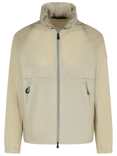 Moncler Negara Cream Nylon Jacket In Multi