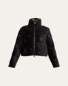 Moncler Nelles Embellished Down Puffer Jacket In Black