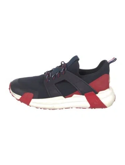 Pre-owned Moncler Neoprene Athletic Sneakers In Blue