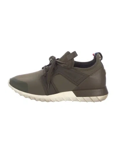 Pre-owned Moncler Neoprene Athletic Sneakers In Green