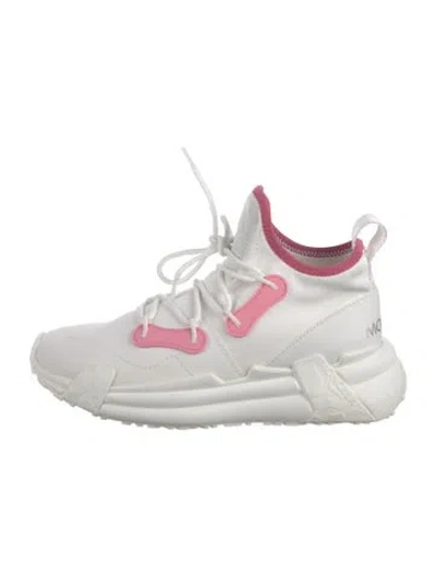Pre-owned Moncler Neoprene Athletic Sneakers In White