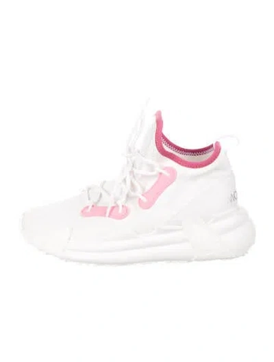 Pre-owned Moncler Neoprene Athletic Sneakers In White
