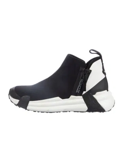 Pre-owned Moncler Neoprene Chunky Sneakers In White