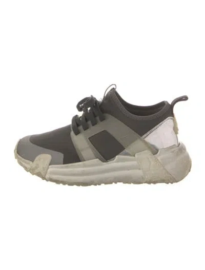 Pre-owned Moncler Neoprene Colorblock Pattern Sneakers In Multi