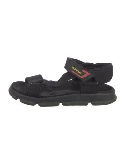 Pre-owned Moncler Neoprene Sandals In Black