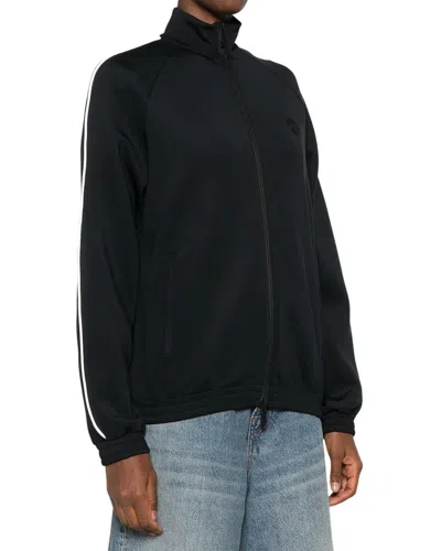 Moncler Neoprene Zip-up Sweatshirt In Black