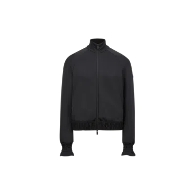 Moncler Neoprene Zip-up Sweatshirt Black