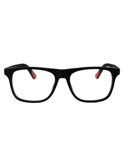 Moncler Nero Lucido Acetate Glasses In Black
