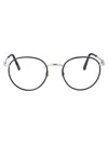 Moncler Nero Lucido Metal Glasses In Black