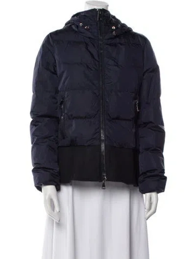 Pre-owned Moncler Nesea Giubbotto Down Jacket In Blue