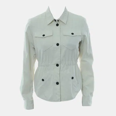 Pre-owned Moncler Neudorf Corduroy Padded Jacket In White