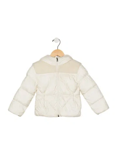 Pre-owned Moncler Babies' Neutral Casual Puffer Jacket With Zip Closure