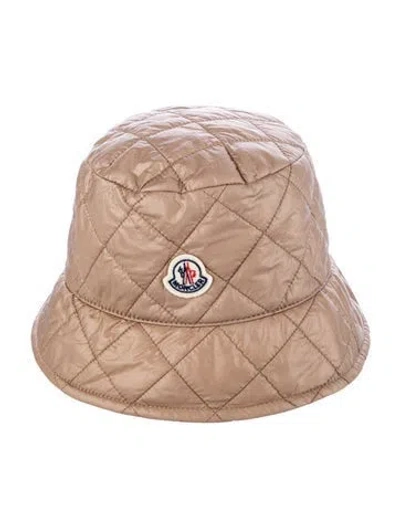 Pre-owned Moncler Neutral Quilted Bucket Hat In Neutrals