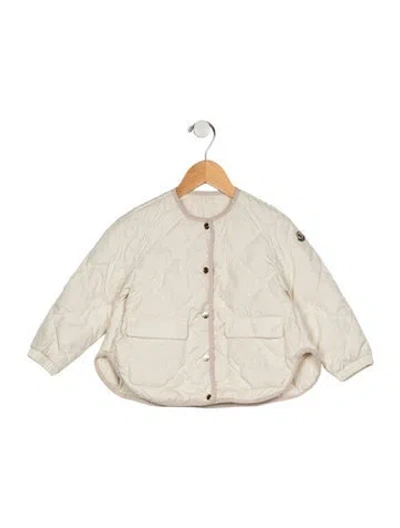 Pre-owned Moncler Babies' Neutral Quilted Puffer Jacket With Snap And Zip Closure