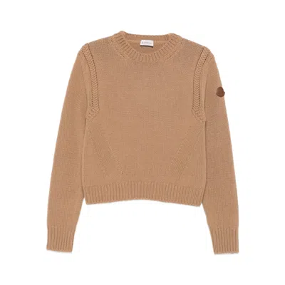 MONCLER NEUTRAL SWEATERS