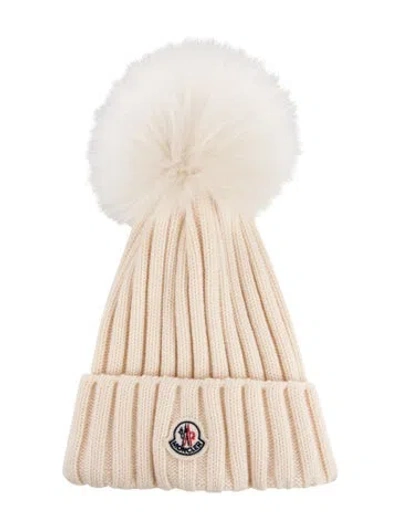 Pre-owned Moncler Neutral Virgin Wool  Beanie