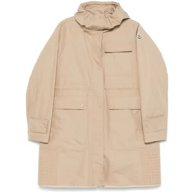 MONCLER MONCLER NEUTRALS COATS - PARKA COATS WOMEN
