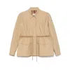 Moncler Saulon Cotton Blend Field Jacket In Brown
