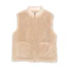 Moncler Planeze Sleeveles Jacket In Brown