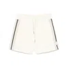 Moncler Knitted-trim Track Shorts In White