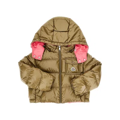 Moncler Kids' 'new Andro' Hooded Down Jacket In Green