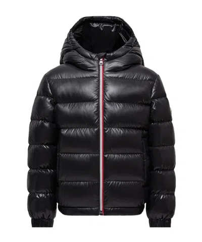 Moncler New Aubert Hooded Down Jacket In Black