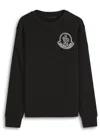 Moncler New Badge Logo-print Cotton Sweatshirt In Black