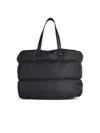 Moncler Tote Bag With Padded Design And Handles In Black