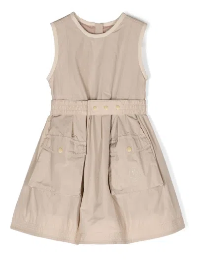 Moncler Kids'  New Maya Dresses Beige