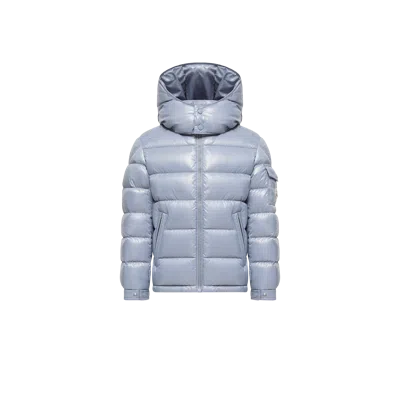 Moncler Kids' New Maya Hooded Down Jacket, Boys, Blue, Size: 14y