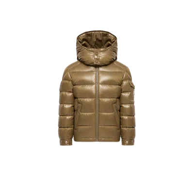 Moncler Kids' New Maya Hooded Down Jacket, Boys, Green, Size: 4y In Yellow