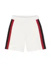 Moncler Cotton Fleece Shorts In White
