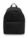 Moncler Pierrick Nylon Backpack Large Front Pocket In Black