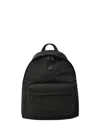 Moncler Pierrick Nylon Backpack Large Front Pocket In Black