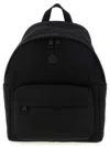 Moncler Pierrick Nylon Backpack Large Front Pocket In Black