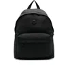 Moncler Pierrick Nylon Backpack Large Front Pocket In Black