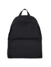 Moncler Pierrick Nylon Backpack Large Front Pocket In Black