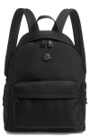 Moncler Pierrick Backpack Front Zip-fastening Pocket In Black