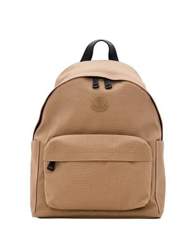 Moncler New Pierrick Logo-patch Backpack In Neutrals