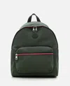 Moncler New Pierrick Striped Backpack In Green