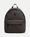 Moncler Two Way Zipped Monogram Printed Backpack In Grey
