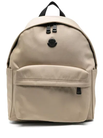 Moncler Men's New Pierrick Backpack In Beige