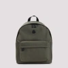 Moncler Pierrick Backpack Front Pocket Adjustable Straps Handle In Green